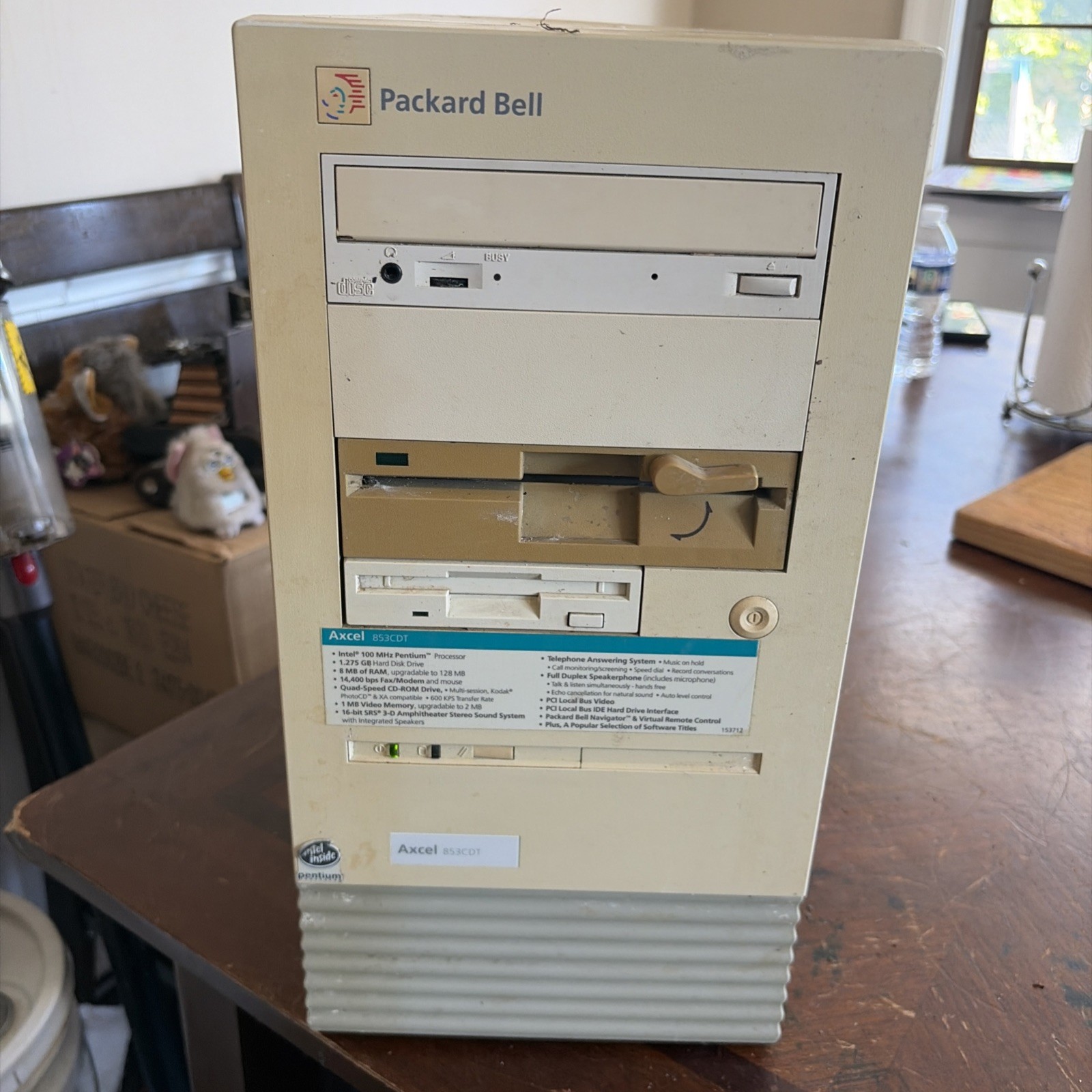 Used Vintage Packard Bell Legend Axcel 853CDT  PENTIUM Desktop Only Untested