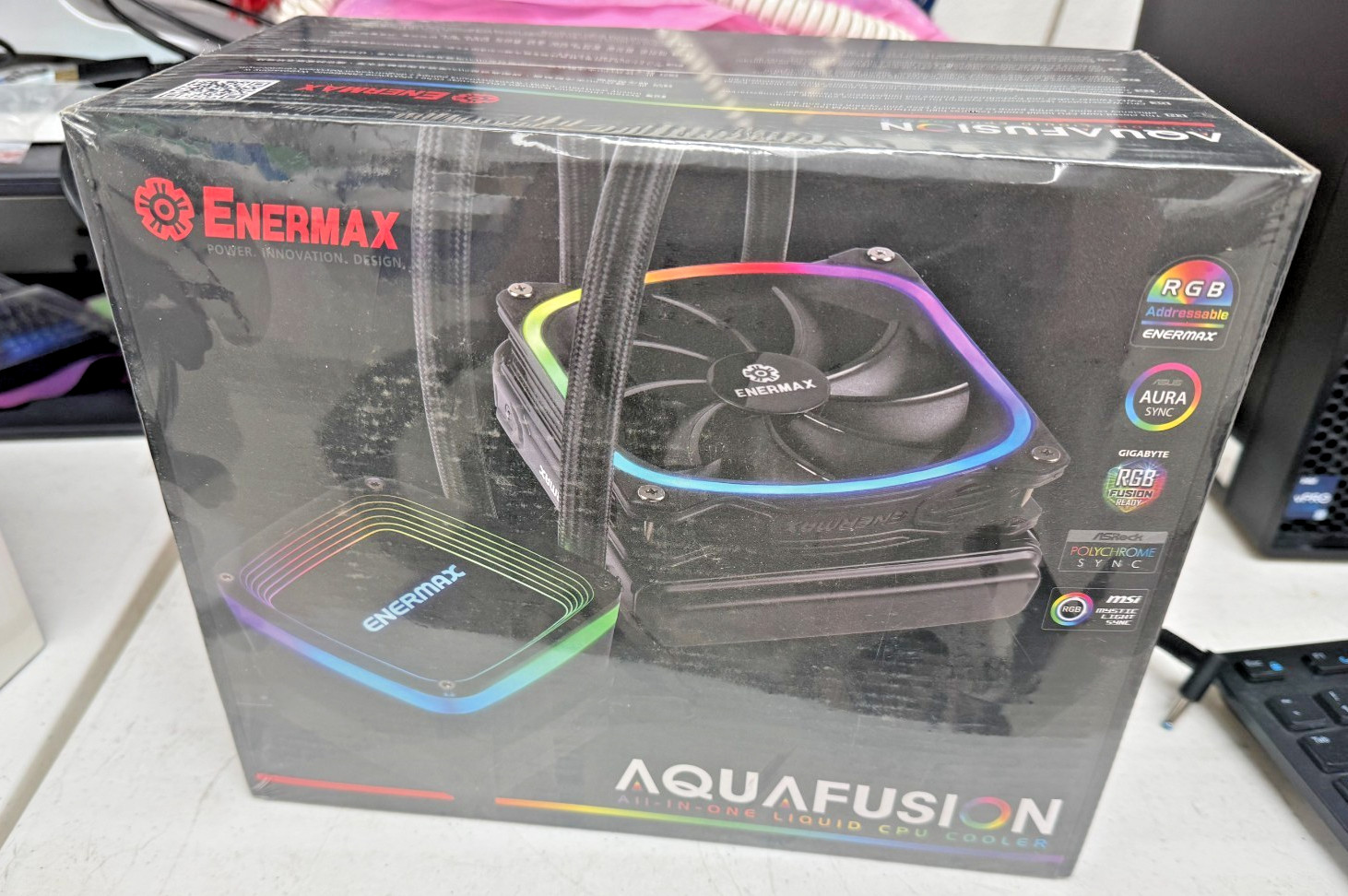 ENERMAX AQUAFUSION Series RGB Liquid AIO CPU Cooler ELC-AQF120-SQA