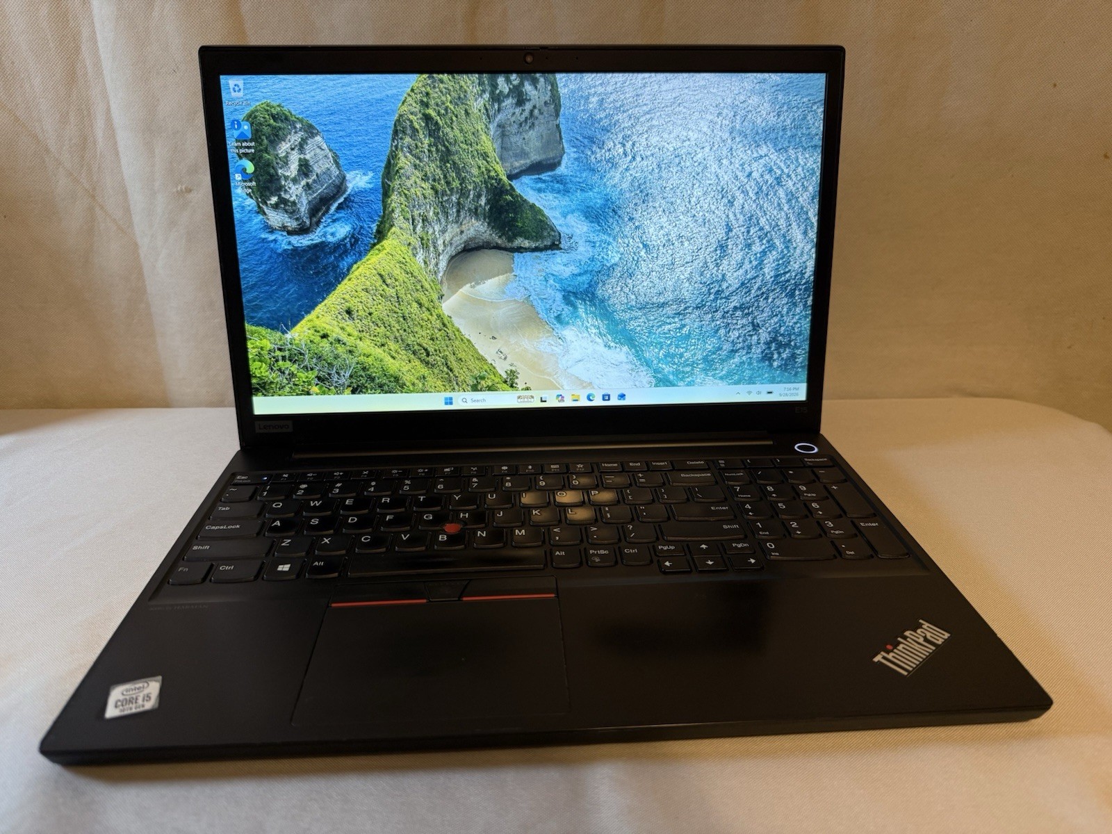 Lenovo ThinkPad E15 15.6" Laptop Intel i5-10210U 8GB RAM 256GB SSD Window11Pro
