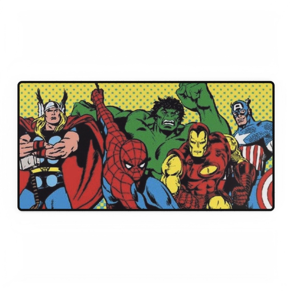 Marvel Superheroes Classic Pop Art Retro Comic Style Mouse Pad Desk Mats