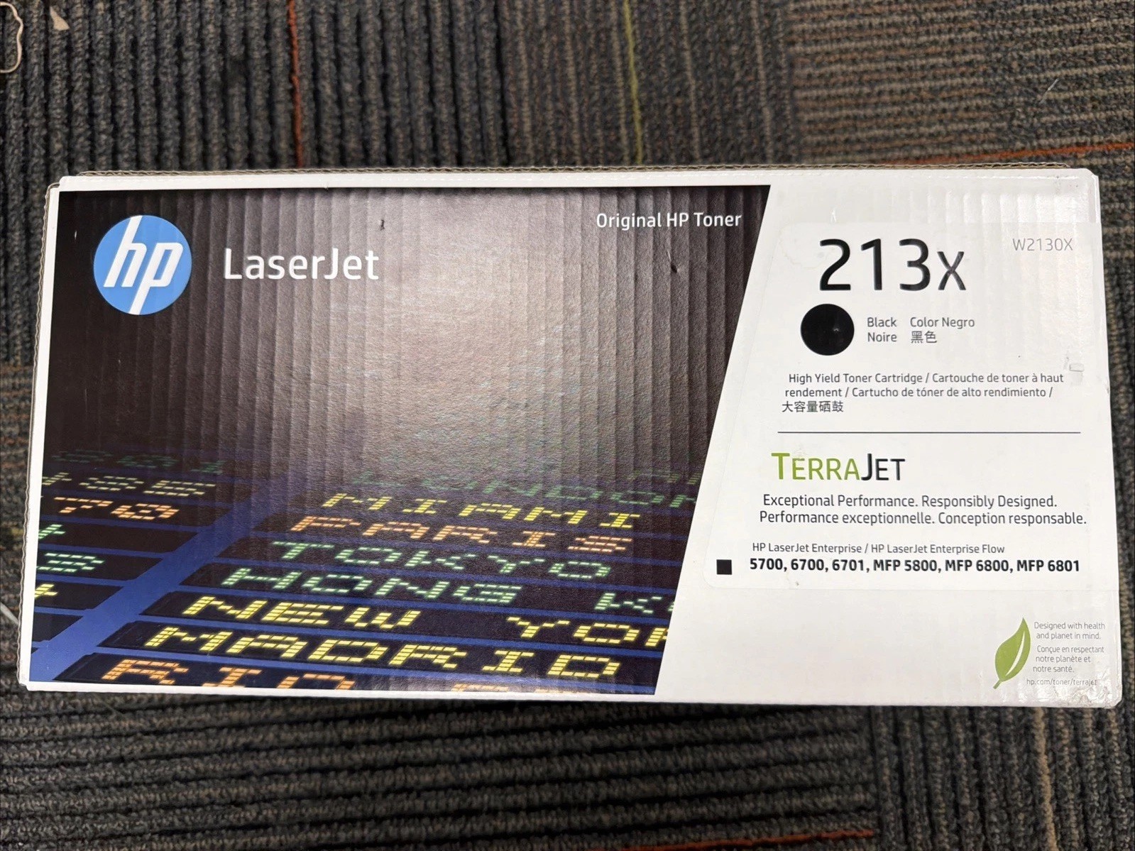 HP 213X High Yield Black Original LaserJet Toner Cartridge, ~9,000 pages, W2130X