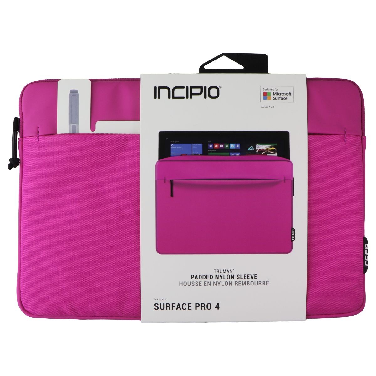 Incipio Padded Nylon Sleeve for Microsoft Surface Pro 4 - Pink