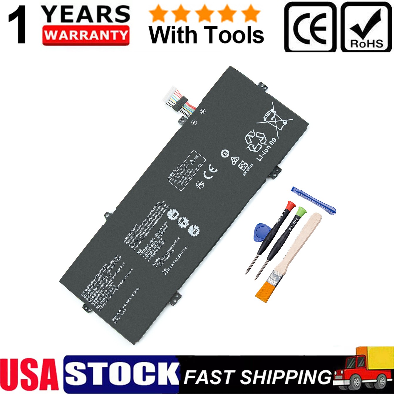 HB4593R1ECW Battery For MagicBook MateBook X Pro 13.9 2019 MACH-W19B MACH-W29C