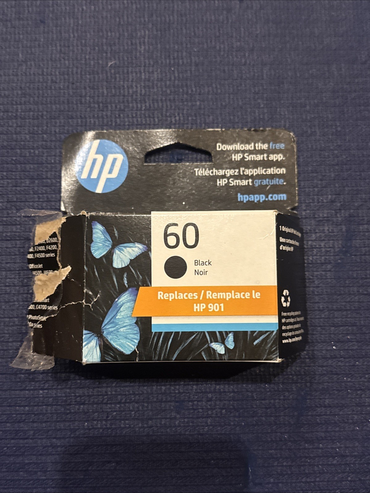 Genuine HP 60 Tri-color Ink Cartridge (CC643WN#140) EXP 07/2025