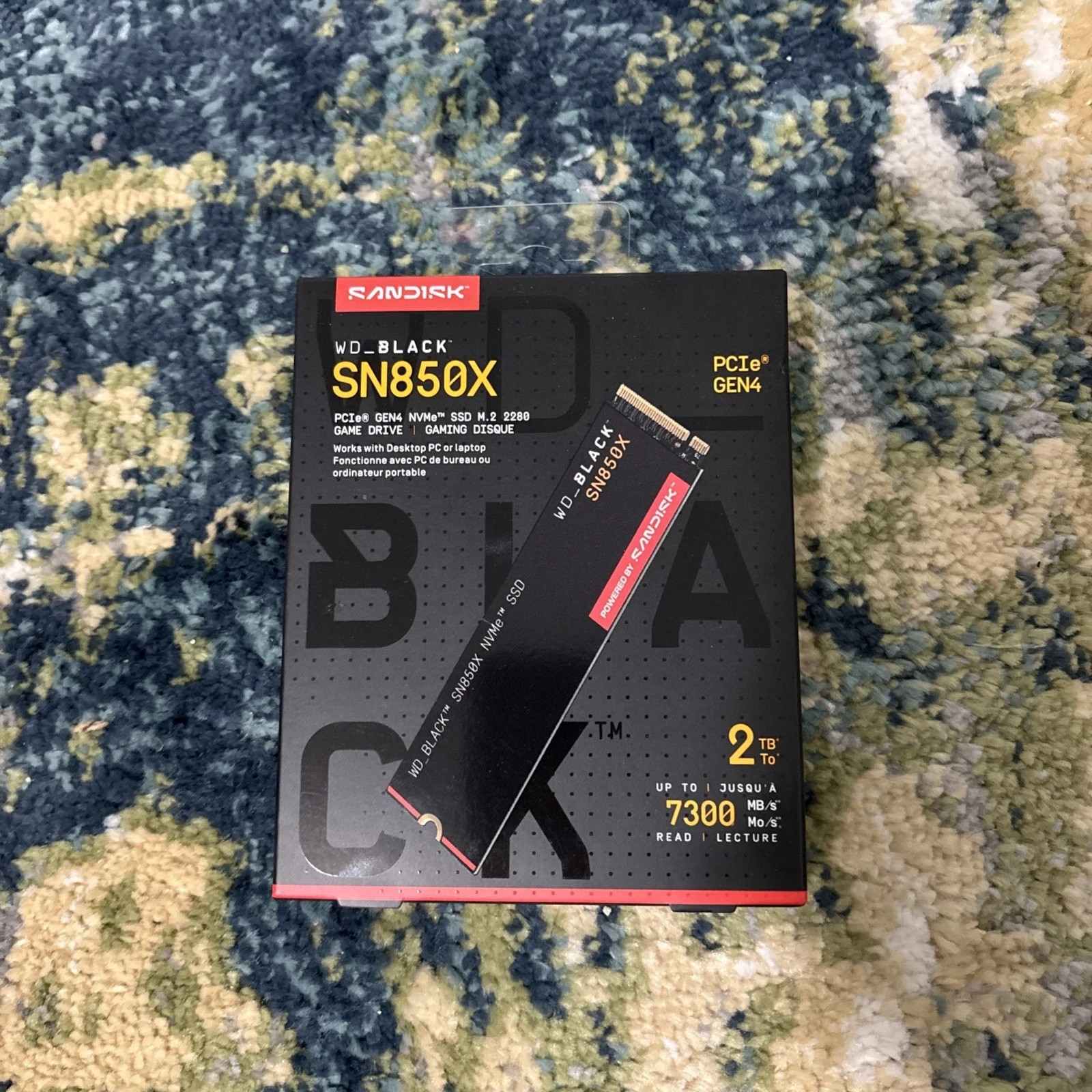 SanDisk 2TB WD_BLACK SN850X PCIe Gen4 NVMe M.2 2280 SSD 7300MB/s