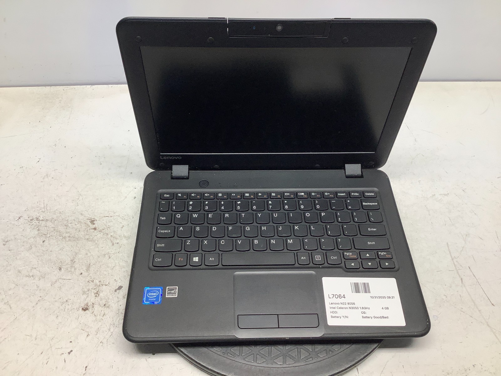 Lenovo N22 80S6 Intel Celeron N3050 1.6GHz 4 GB NO HDD