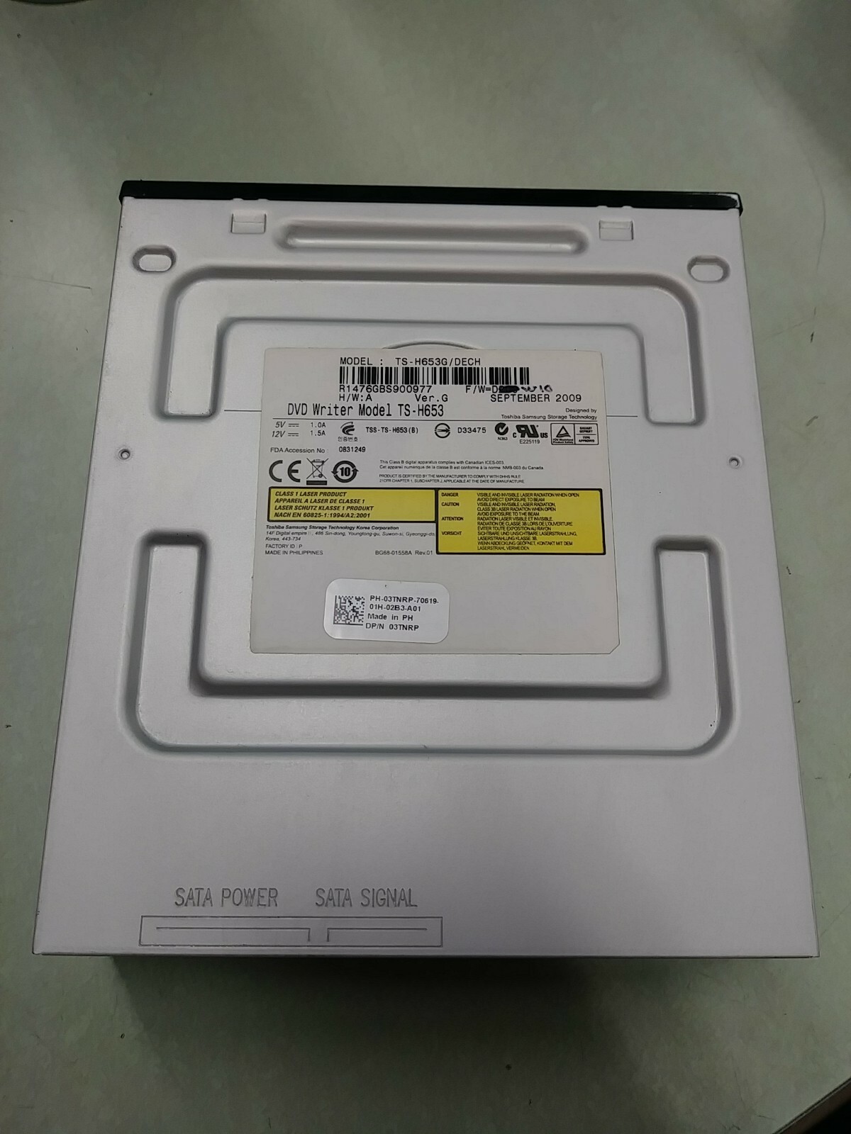 Toshiba Samsung TS-H653 DVD+-RW SATA Burner Drive Black TS-H653G/DECH 03TNRP