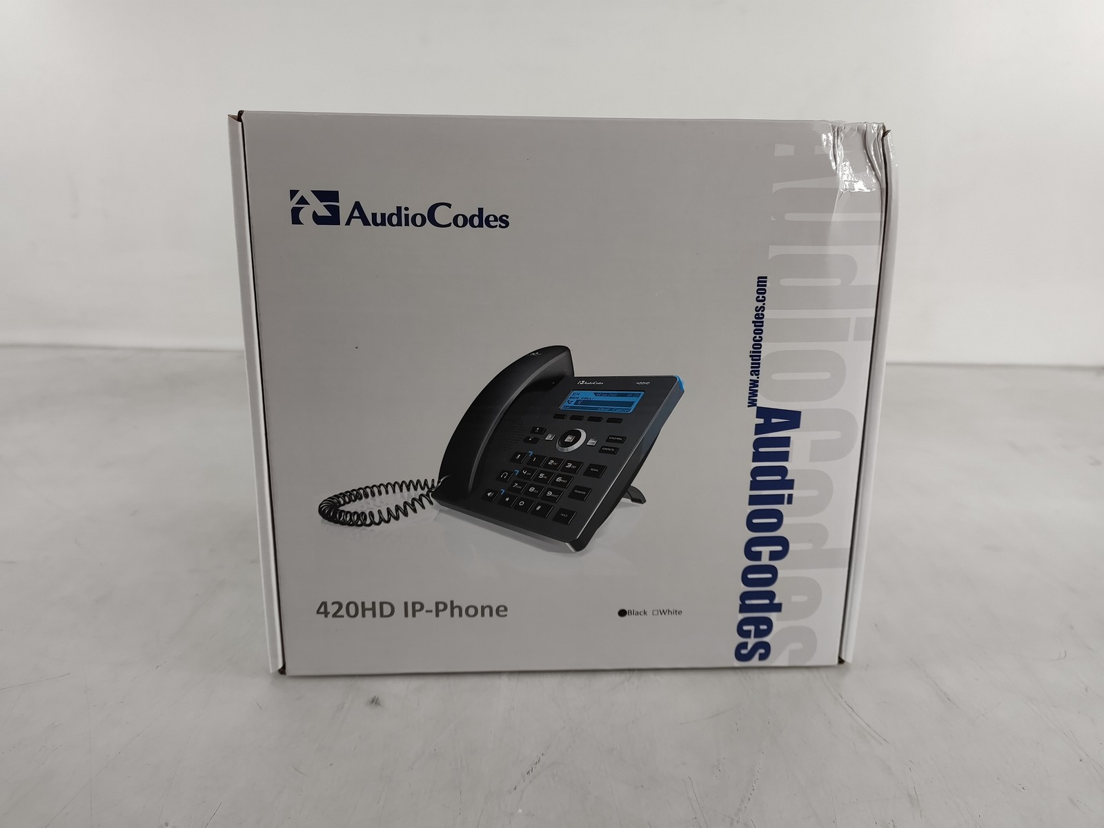 Lot of 2 New AudioCodes 420HD Gigabit VoIP IP-Phone Business Telephone