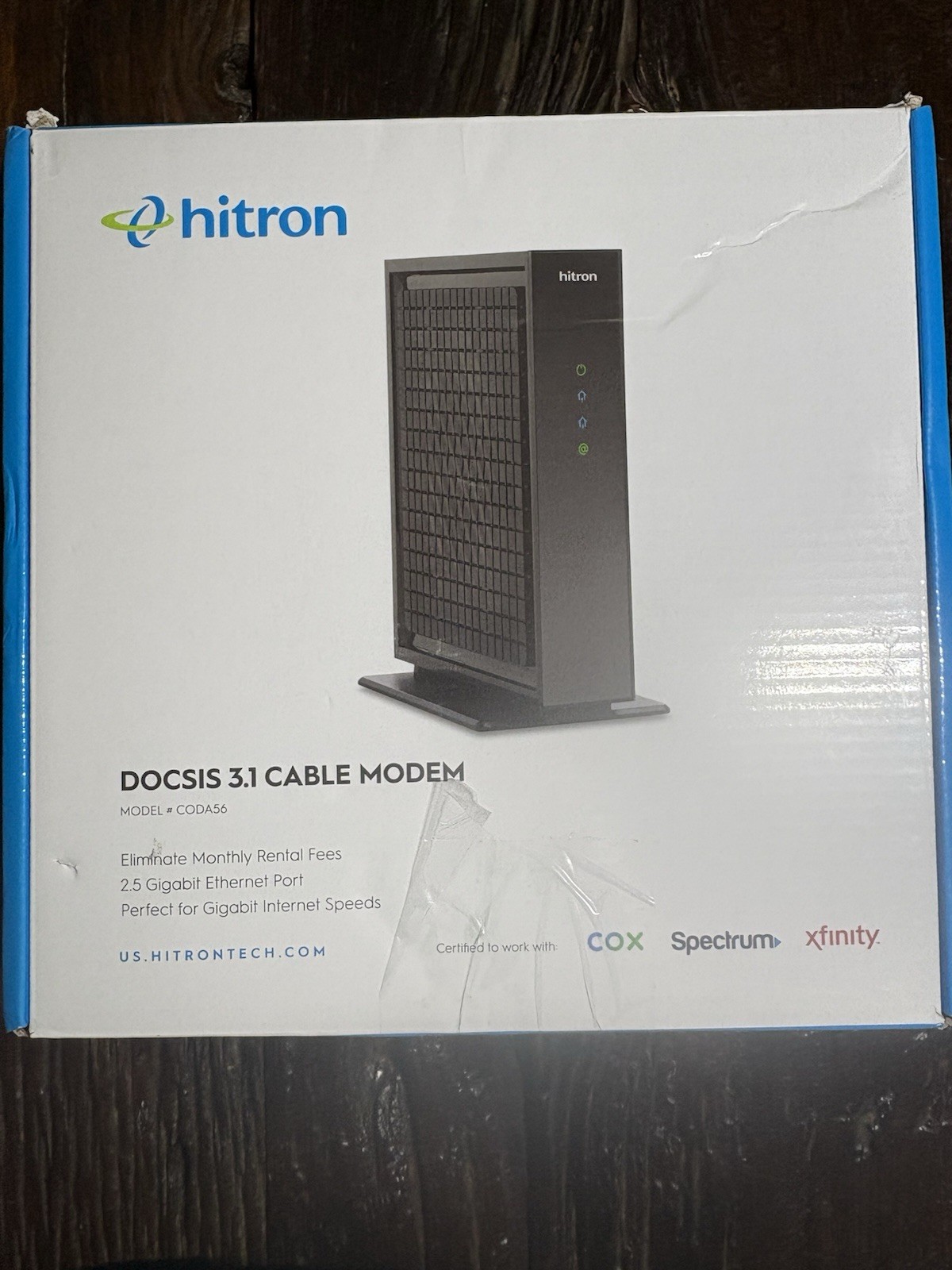 Hitron CODA56 Multi-Gigabit DOCSIS 3.1 Cable Modem - Black - Pre Owned No Manual
