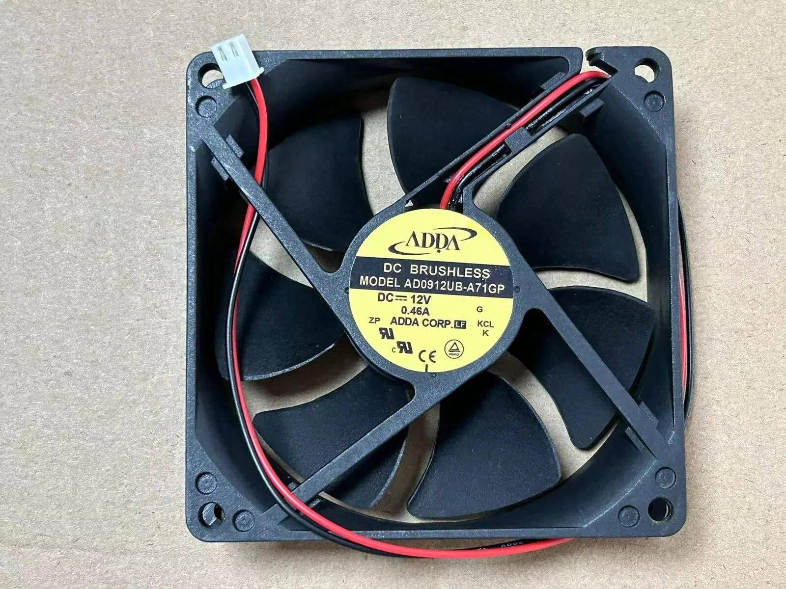 1 PCS ADDA Fan AD0912UB-A71GP DC 12V 0.46A 9025 9225 9CM 2 pin cooling fan
