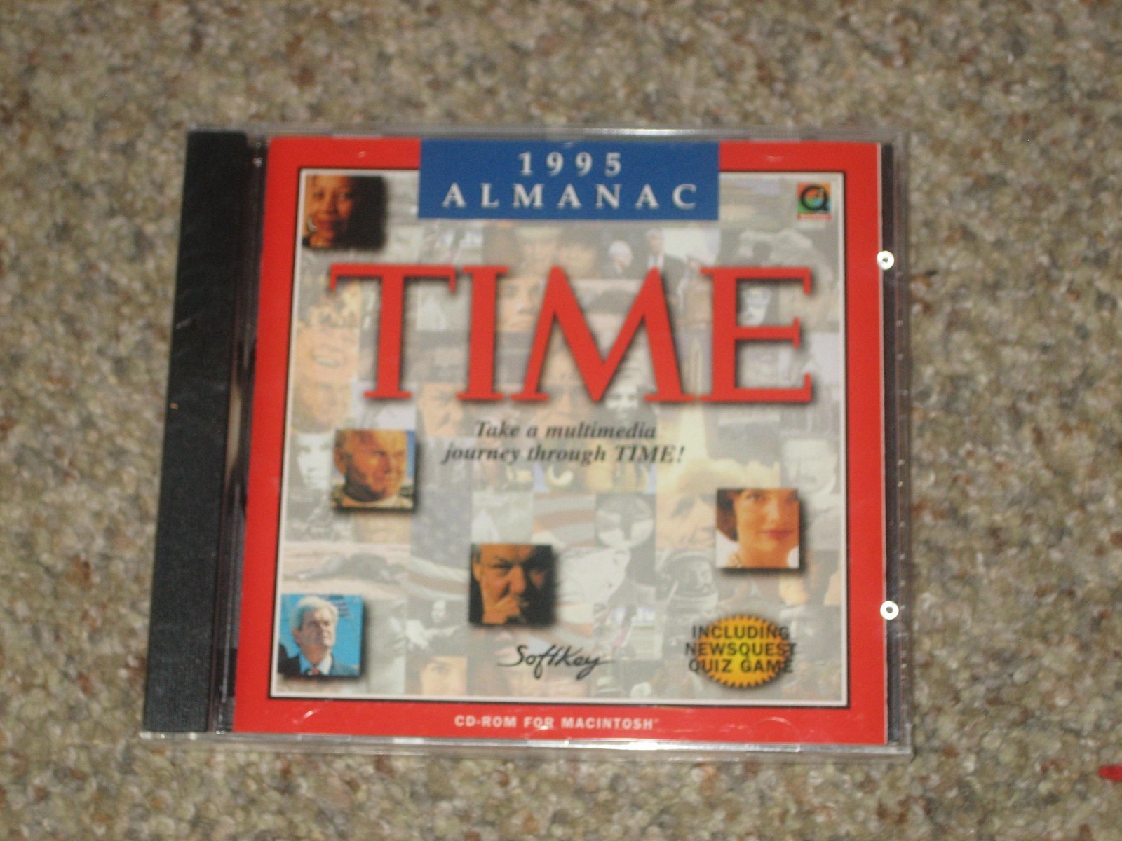 NOS- 1995 SoftKey Time Magazine Multimedia Almanac CD-Rom,APPLE McIntosh