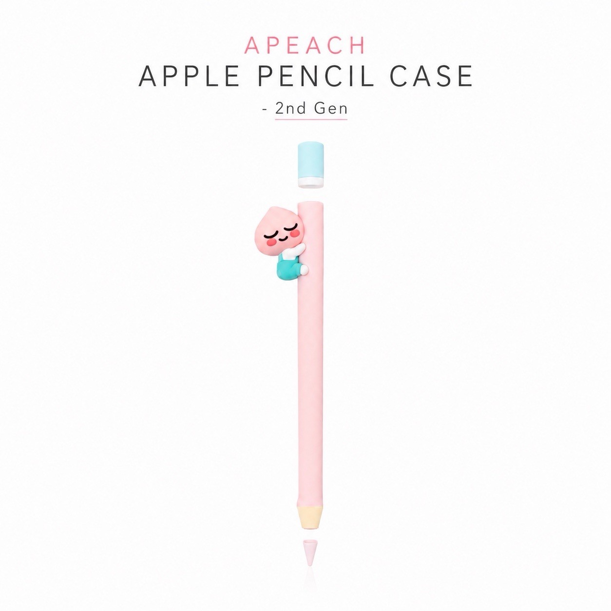 KAKAO FRIENDS APEACH Apple Pencil Case for 2nd Gen Slim Silicone Cover