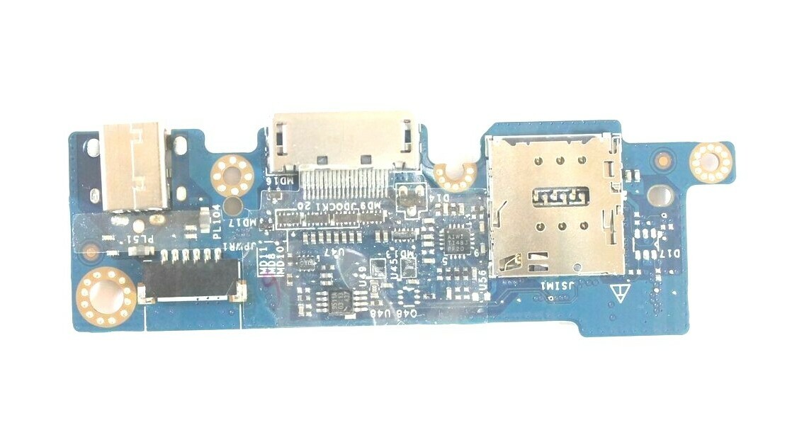 DELL LATITUDE 7350 SIM CARD READER DC JACK DOCKING PORT LAPTOP I/O BOARD VKXP6