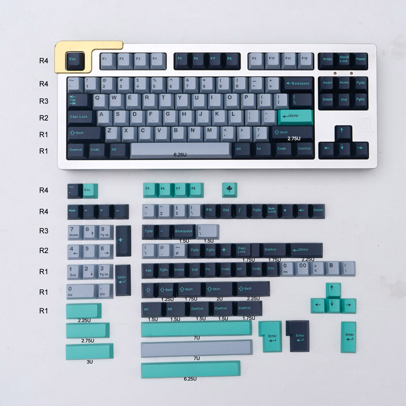 GMK COPY LIGHT COLOR HAMMERHEAD KEYCAP CHERRY PROFILE ABS 173PCS/SET