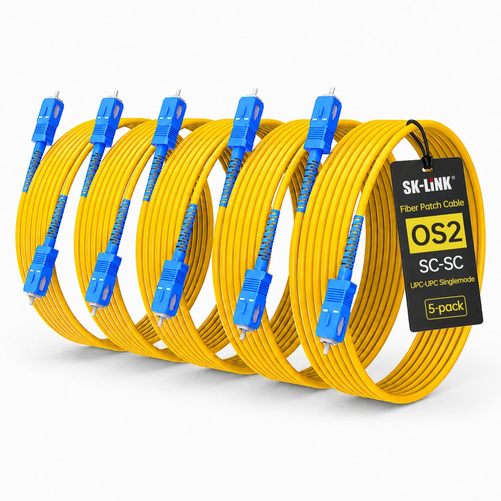 5 PCS OS2 LSZH SCSC UPC Fiber Optic Patch Cord 3m 10 FT Cable Network