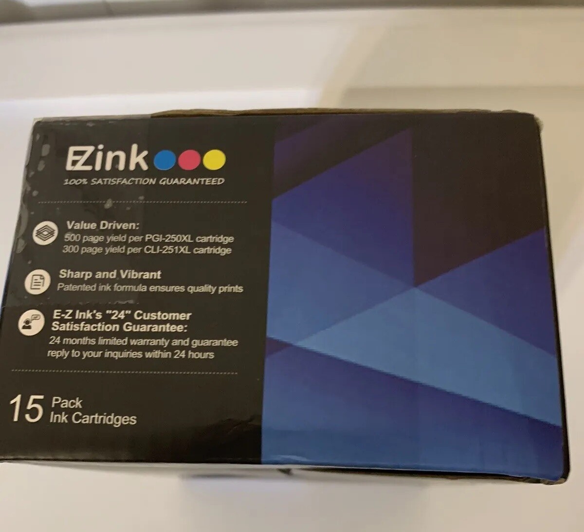 EZink PGI-250XL CLI-251XL Compatible Ink Cartridges for Canon Pixma 15 Pack