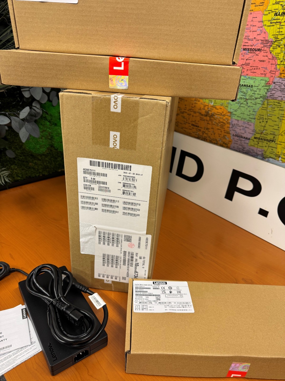 4X20E75111 New Genuine Lenovo ThinkPad 230W AC Adapter With Cord Factory  SEALED