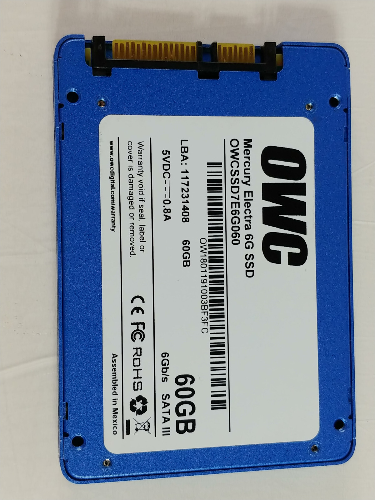 OWC Mercury Electra OWCSSD7E6G060 60GB SATA III 2.5" Solid State Drive