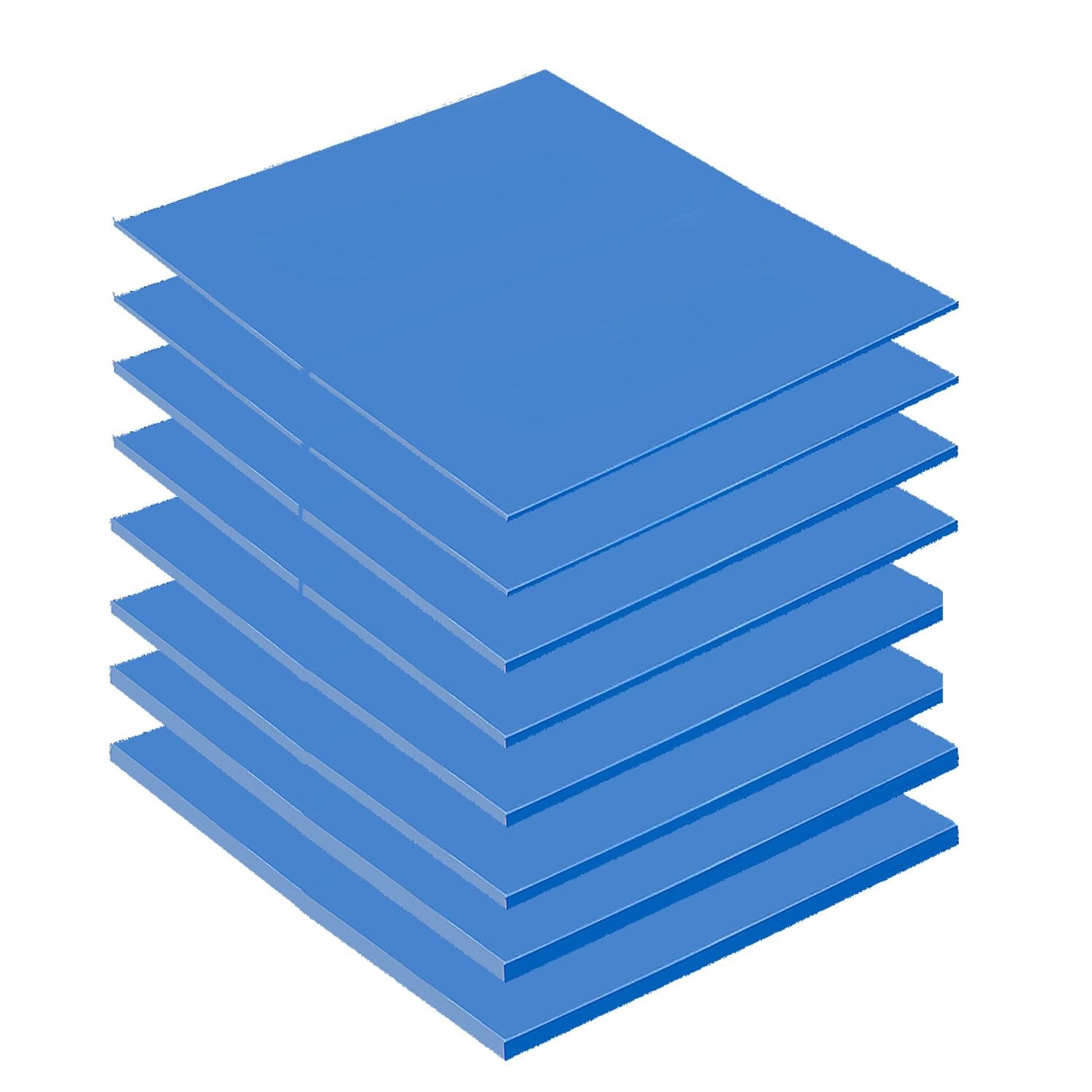 8 PCS 100x100mm Heat Resistant Silicone Thermal Pads Cooler 0.5/1/1.5/2mm