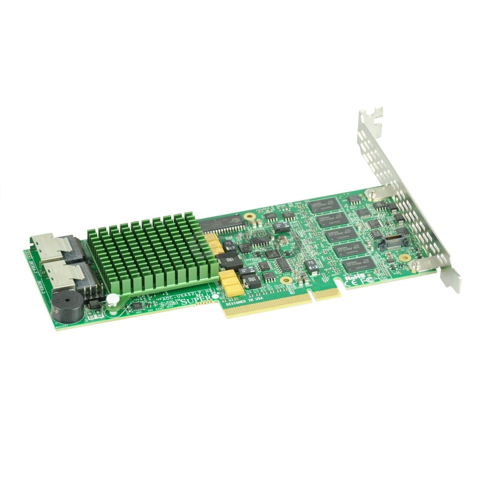 Supermicro AOC-USAS2LP-H8iR REV 1.20 6Gb/s 8-Port SAS RAID Adapter H&L bracket