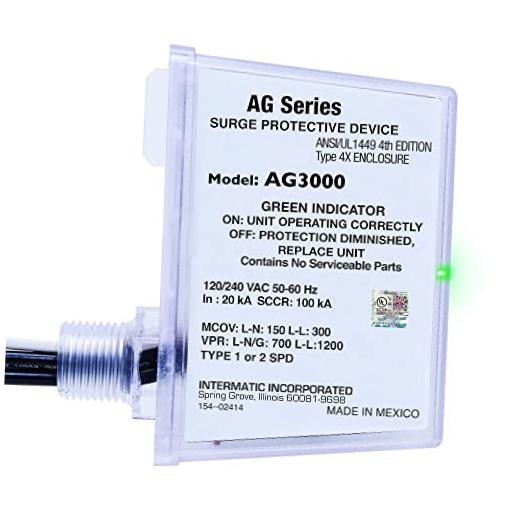 AG3000 HVAC Surge Protective Device, 120/240 VAC Pack of 1