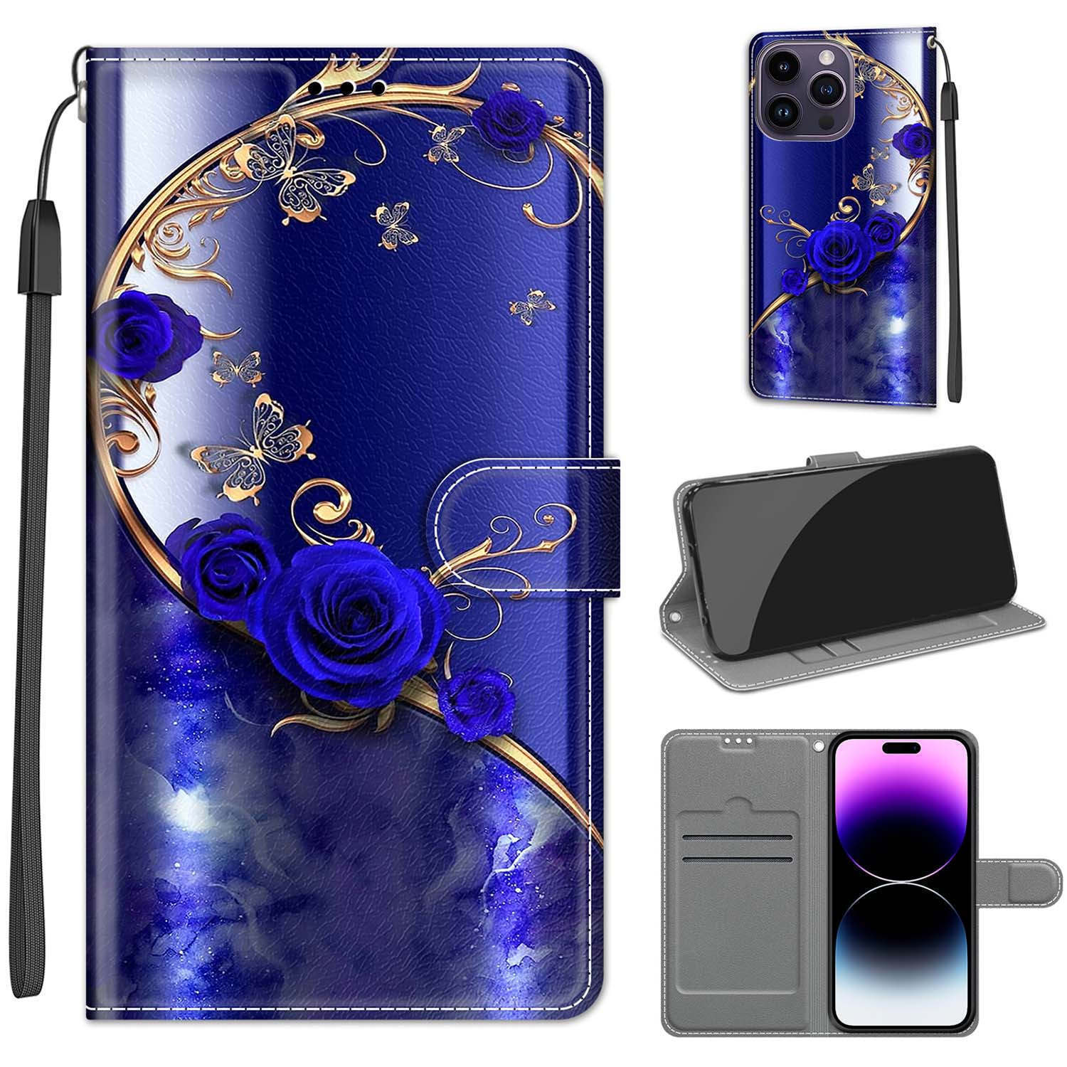 Butterfly Flower Wallet Cover Case For OPPO A1 A58 A57 A77 A54 A17 A53 A93 A55