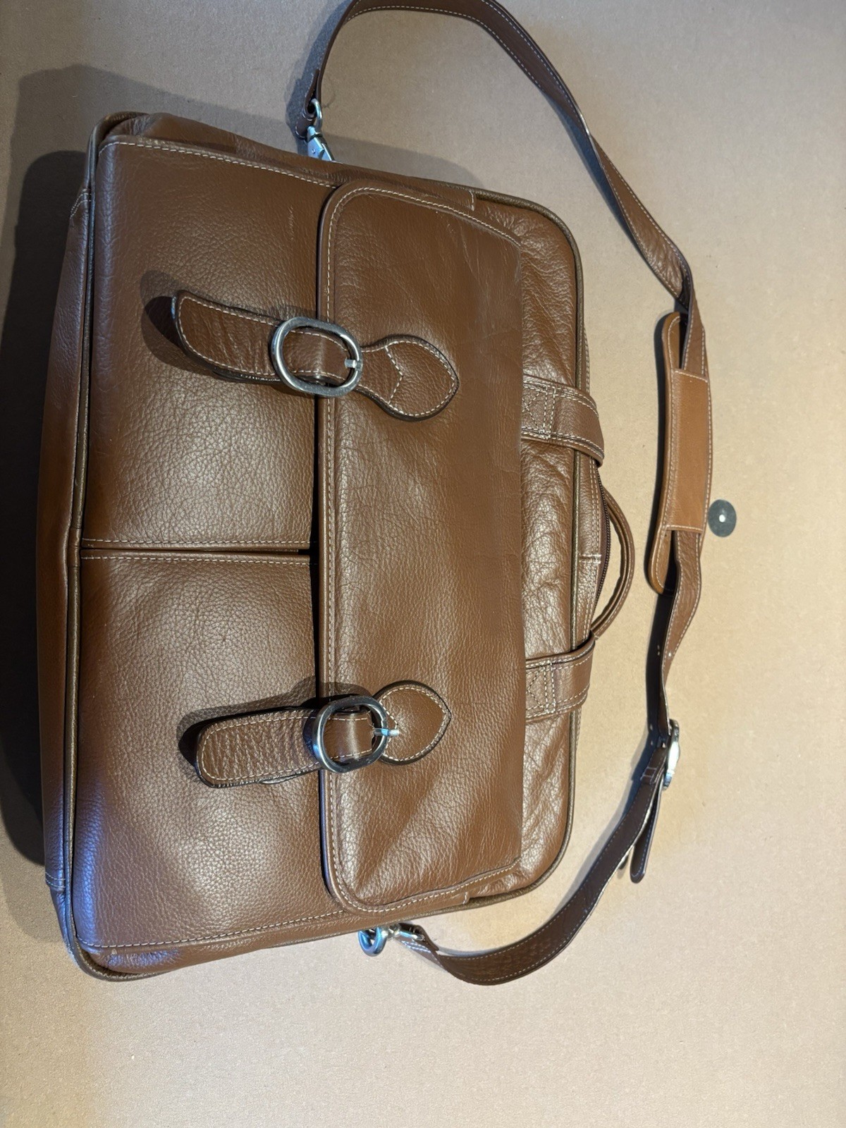McKlein Leather Laptop Briefcase (Brown)