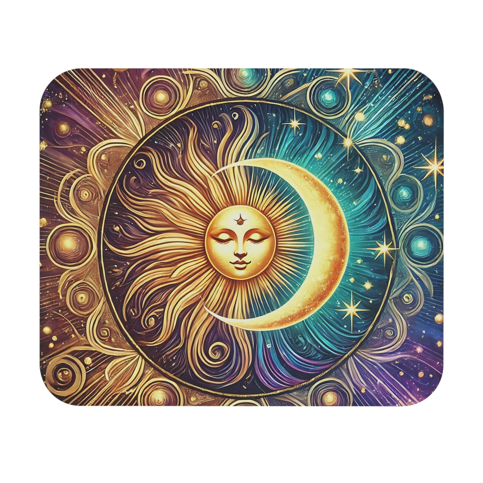 Astrology Moon Phase Mouse Pad, Celestial Desk Accessory, Lunar Gift, Boho Pad