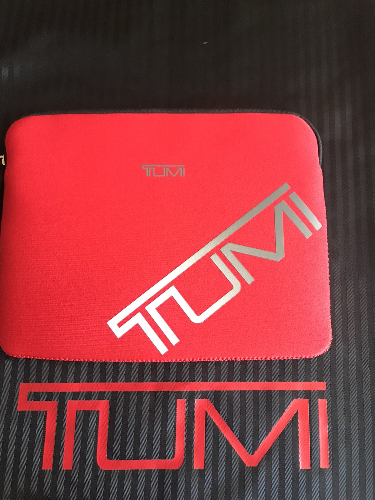 RARE Tumi Alpha Red ipad Tablet Case Laptop Sleeve Portfolio