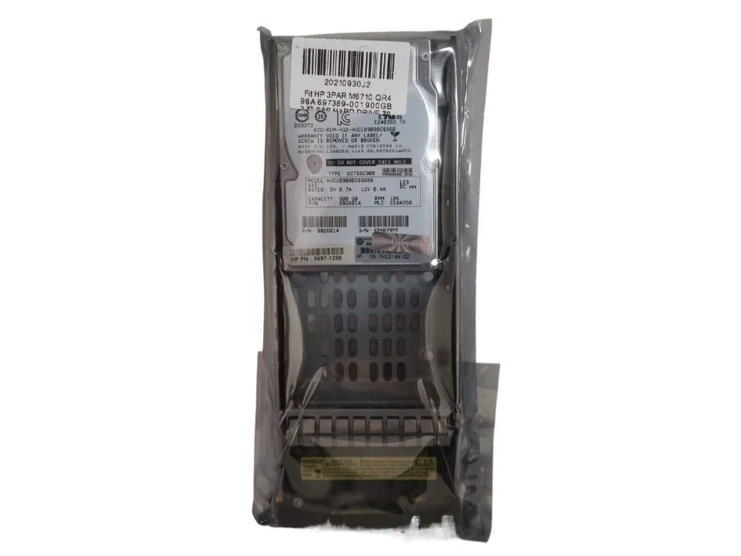  3PAR M6710 QR496A 697389-001 900GB 6G 10K 2.5" SAS HARD DRIVE 702505-001