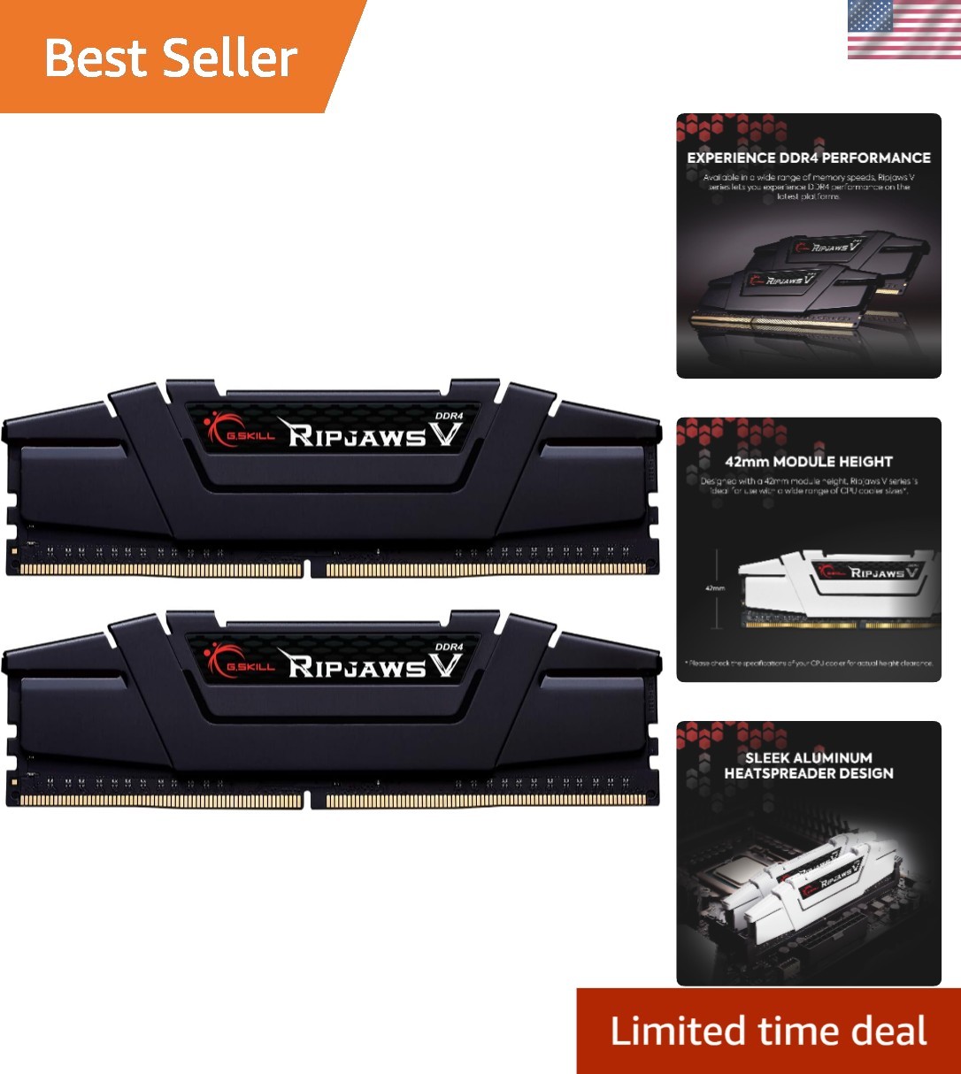 Optimize Your Setup: Ripjaws V 16GB DDR4 RAM (2x8GB) 3200MT/s for PC & Gaming