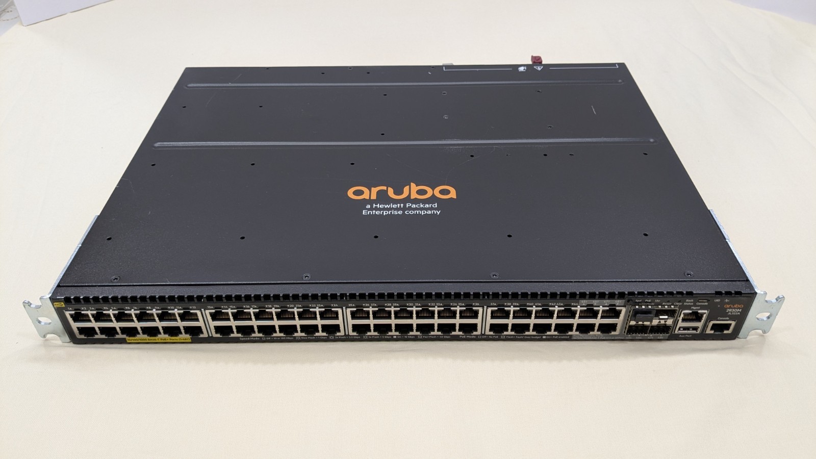 HPE Aruba 2930M 48G PoE+ 4SFP (JL322A) With JL325A Stack, 1 PSU, Layer 3 Switch