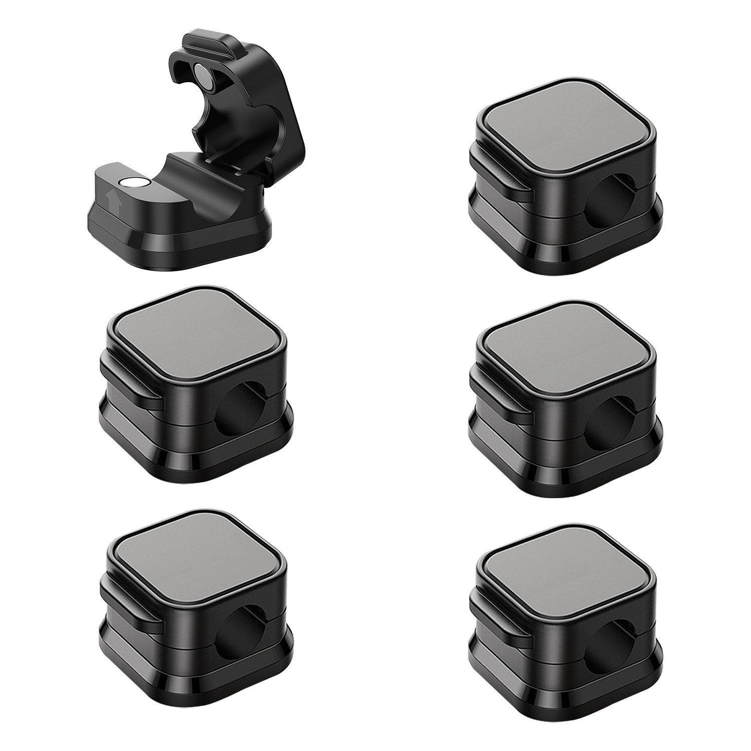 6 Pack Magnetic Cable Clips Cord Organizer Adhesive Wire Holder Desk