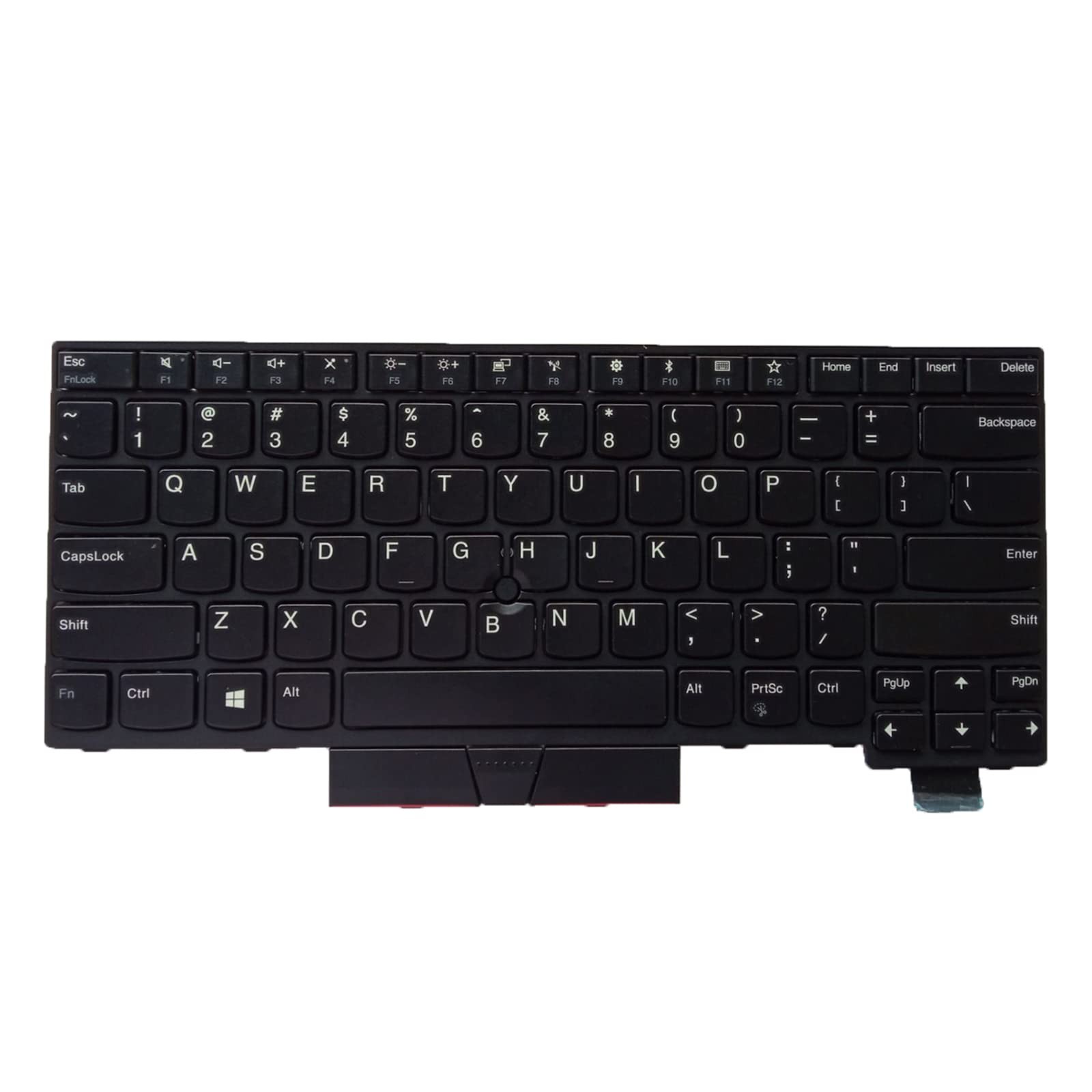 Siakoocty Laptop Replacement US Layout No Pointer Keyboard for Lenovo ThinkPa...