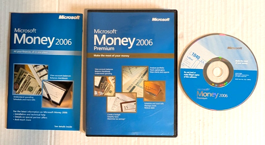 Microsoft Money Premium 2006 Financial Software w/ Manual - X11-16059-02