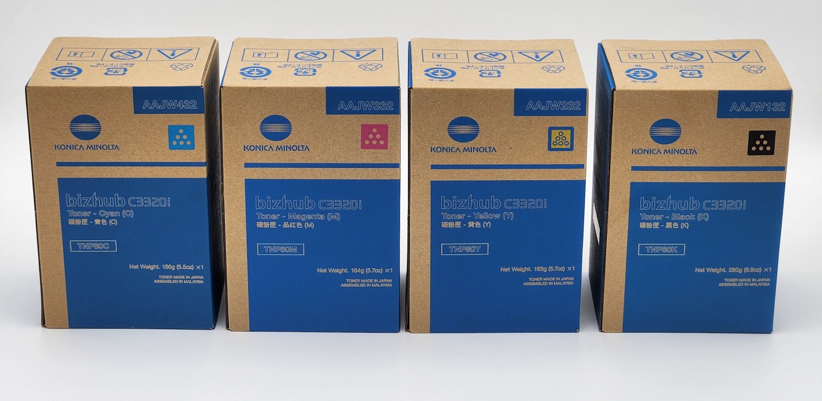 *NEW* Konica Minolta bizhub C3320i CMYK toner set *NEW*
