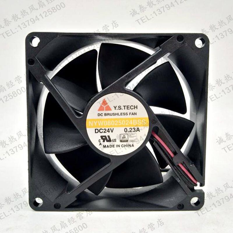 1PCS Y.S.TECH NYW08025024BSS 24V 0.23A 8025 2-wire Inverter Cooling Fan