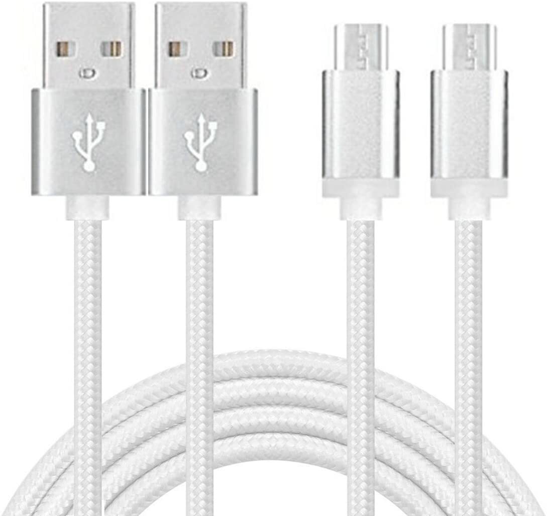 2X Micro USB Data Cable Cord Charger for Amazon Kindle Fire 2 HD 7 Tablet White
