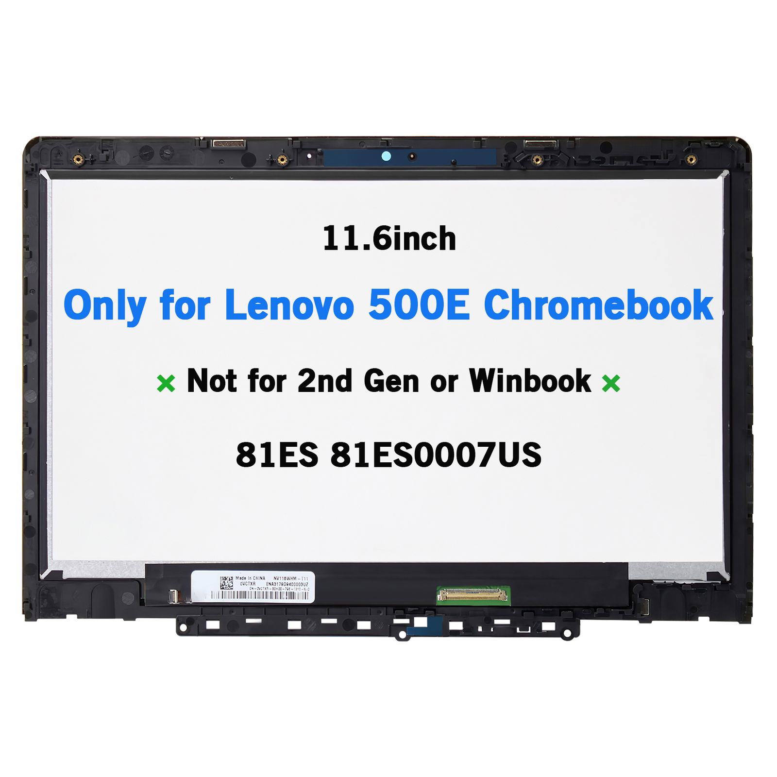 New Replacement LCD Screen for Lenovo 500E Chromebook Type 81ES B81ES 81ES0007US