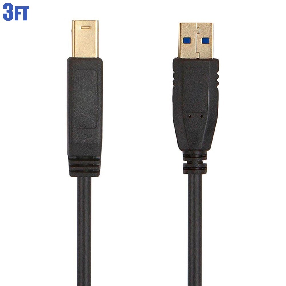 1.5 3 6FT USB-A 3.0 Male to Type B Male SuperSpeed Data Cable Printer Scanner
