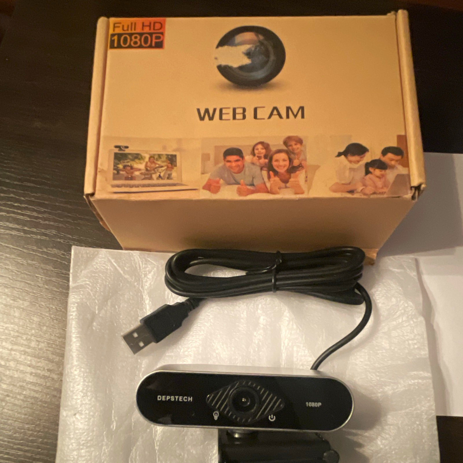 DEPSTECH FHD 1080P USB 2.0 Webcam 1920x1080 Built-In Mic Plug & Play