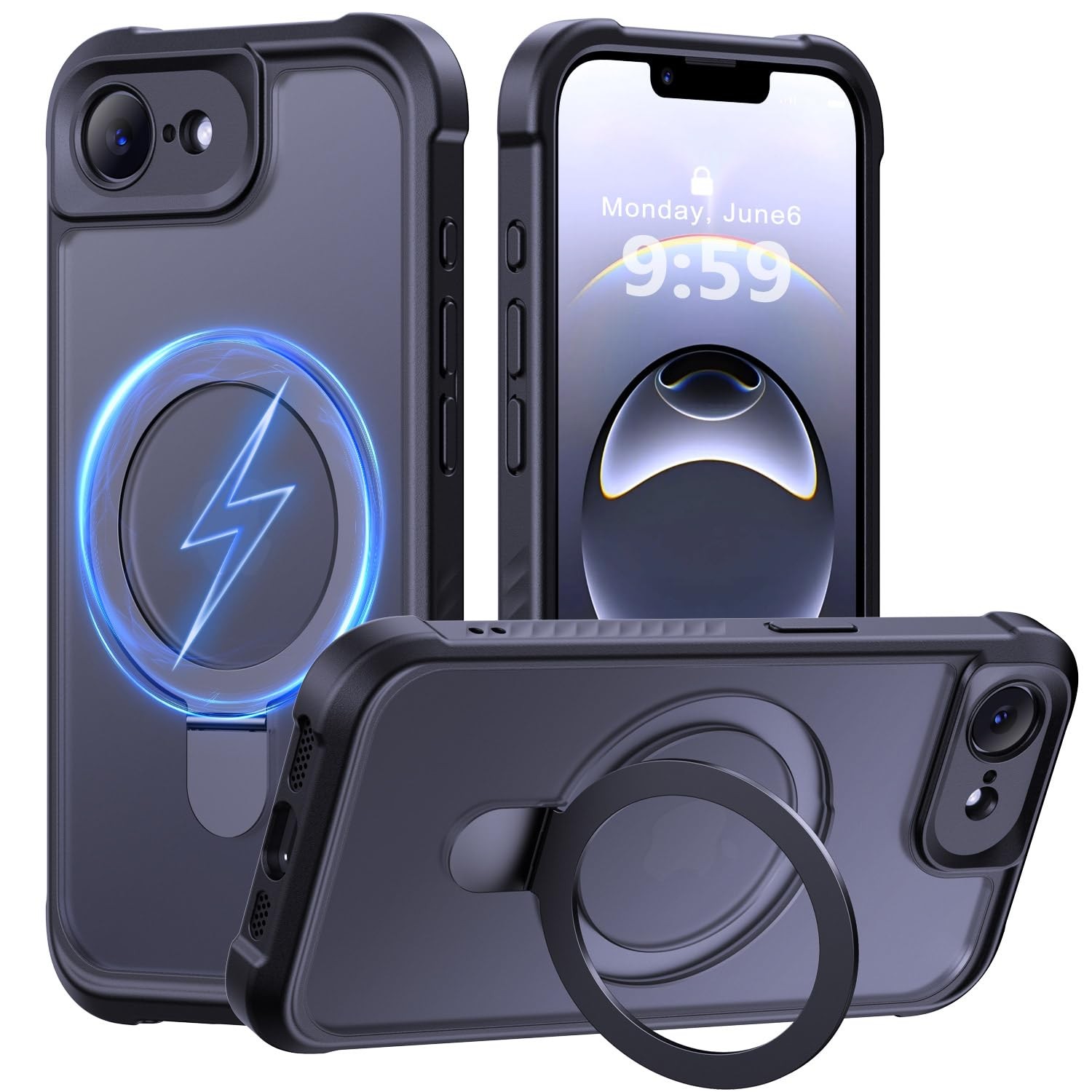 MOCCA for iPhone 17e Case & iPhone 16e Case with Magnetic Invisible Stand [Full 