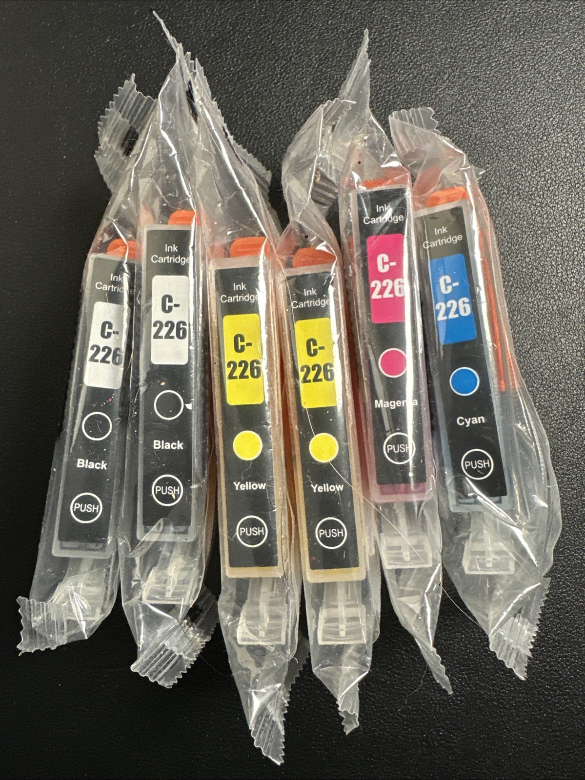 New C-226BK C-226Y C-226M C-226C Ink Cartridges Set Black Yellow Magenta Cyan-6