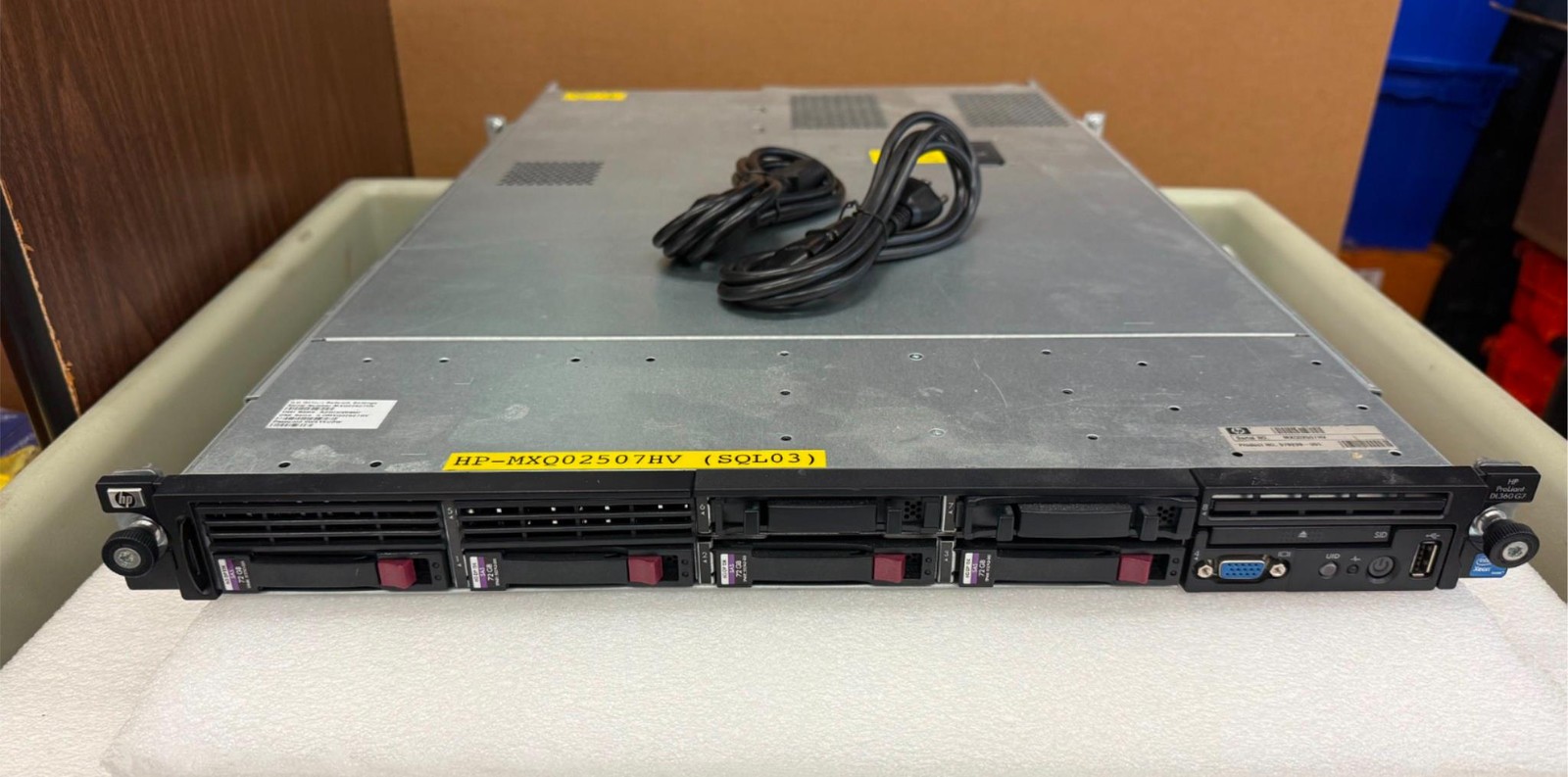 HP ProLiant DL360 G7 2x Xeon X5650 2.66GHz 60GB RAM 4x 72GB HDD w/ Rails