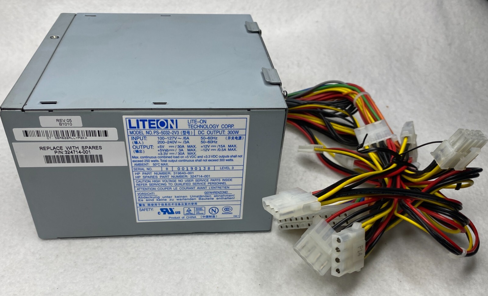 Lite-On PS-5032-2V3 Power Supply HP 319640 324714 PSU Compaq ML330 G3 Proliant