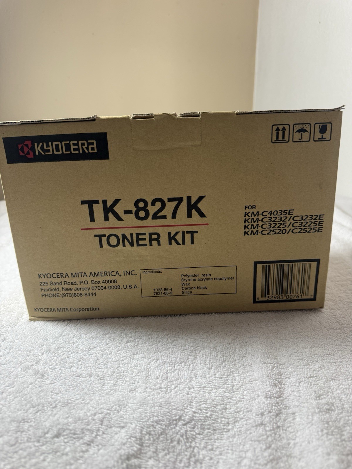 Genuine Kyocera TK-827K Black Toner Kit 1T02FZ0US0 New OEM KM-C4035E KM-C3232
