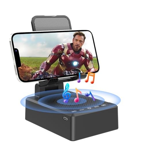 Gifts for Dad Boyfriend,Cell Phone Stand with Wireless Bluetooth Black
