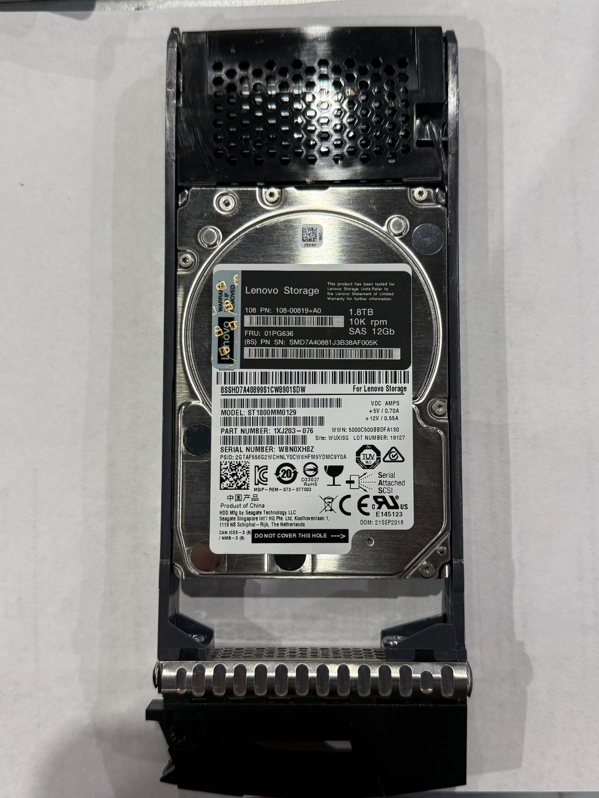 4XB7A14113 LENOVO-DE Series 1.8TB 10K 2.5" HDD 2U24 01PG636