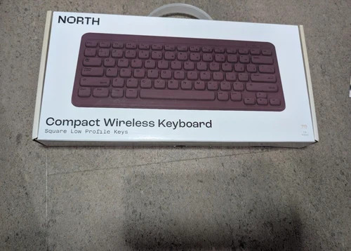 North Compact Square Key Wireless Keyboard - Plum Purple: Low-Profile Keys, 79 K
