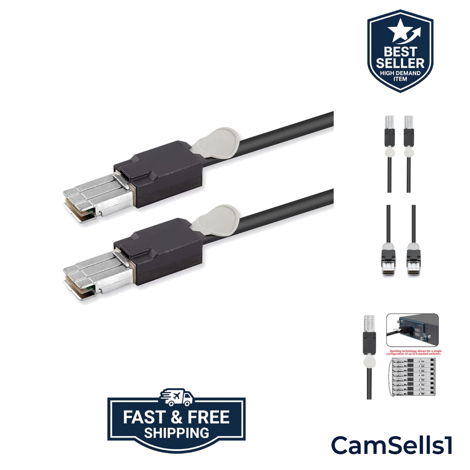 Stacking Cable for Cisco CAB-STK-E-1M FlexStack Cable, Compatible with Cataly...